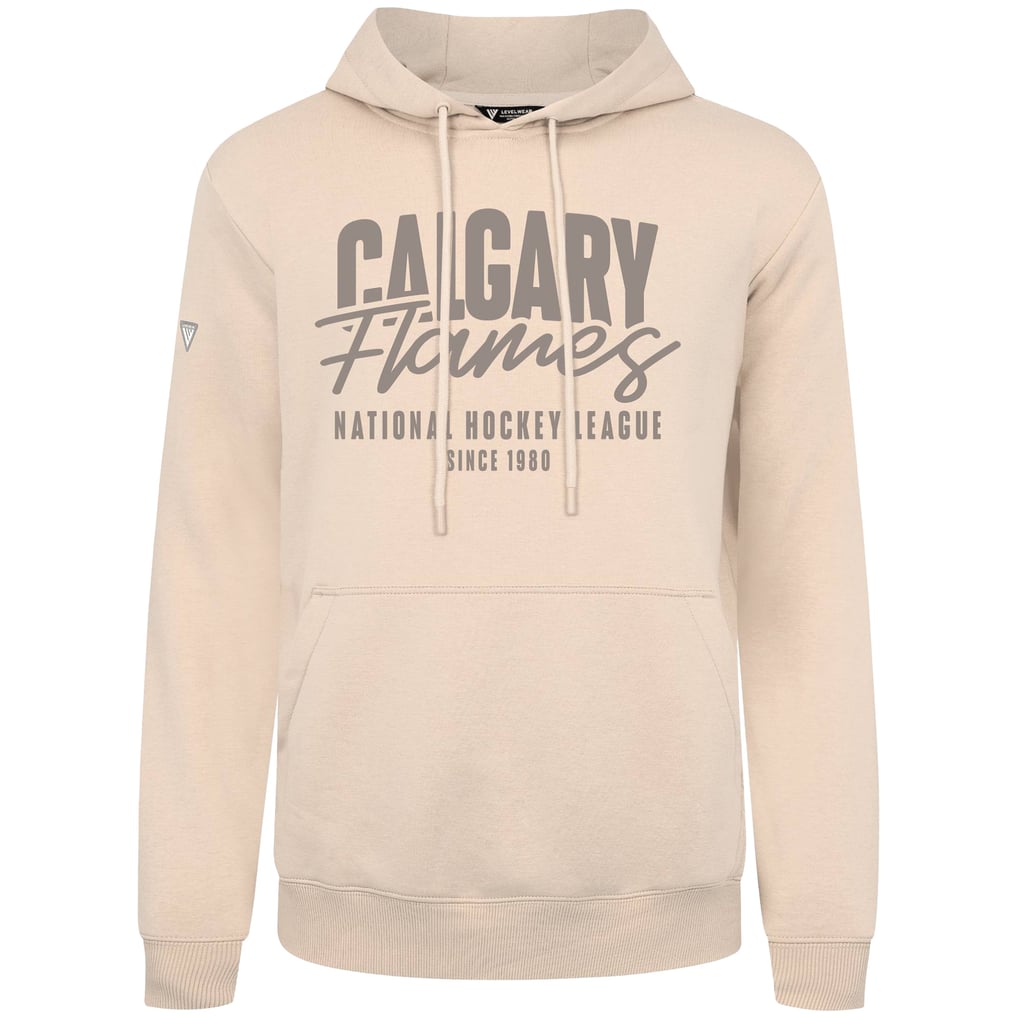  Calgary Flames Levelwear Podium Response Pullover Hoodie - Khaki