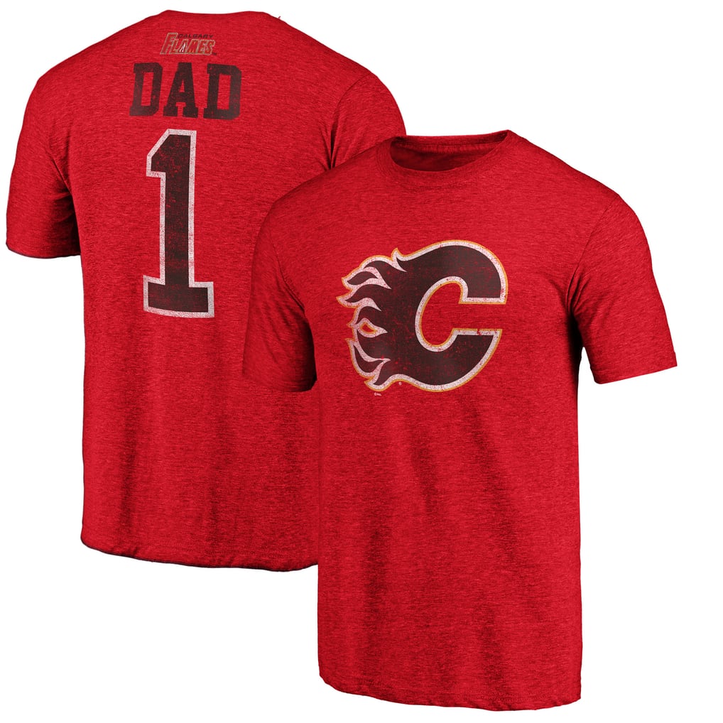 Calgary Flames Greatest Dad Tri-Blend T-Shirt - Red