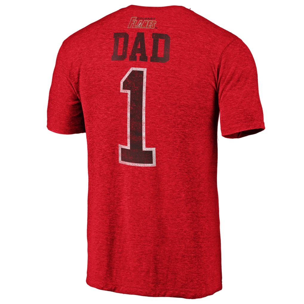 Calgary Flames Greatest Dad Tri-Blend T-Shirt - Red
