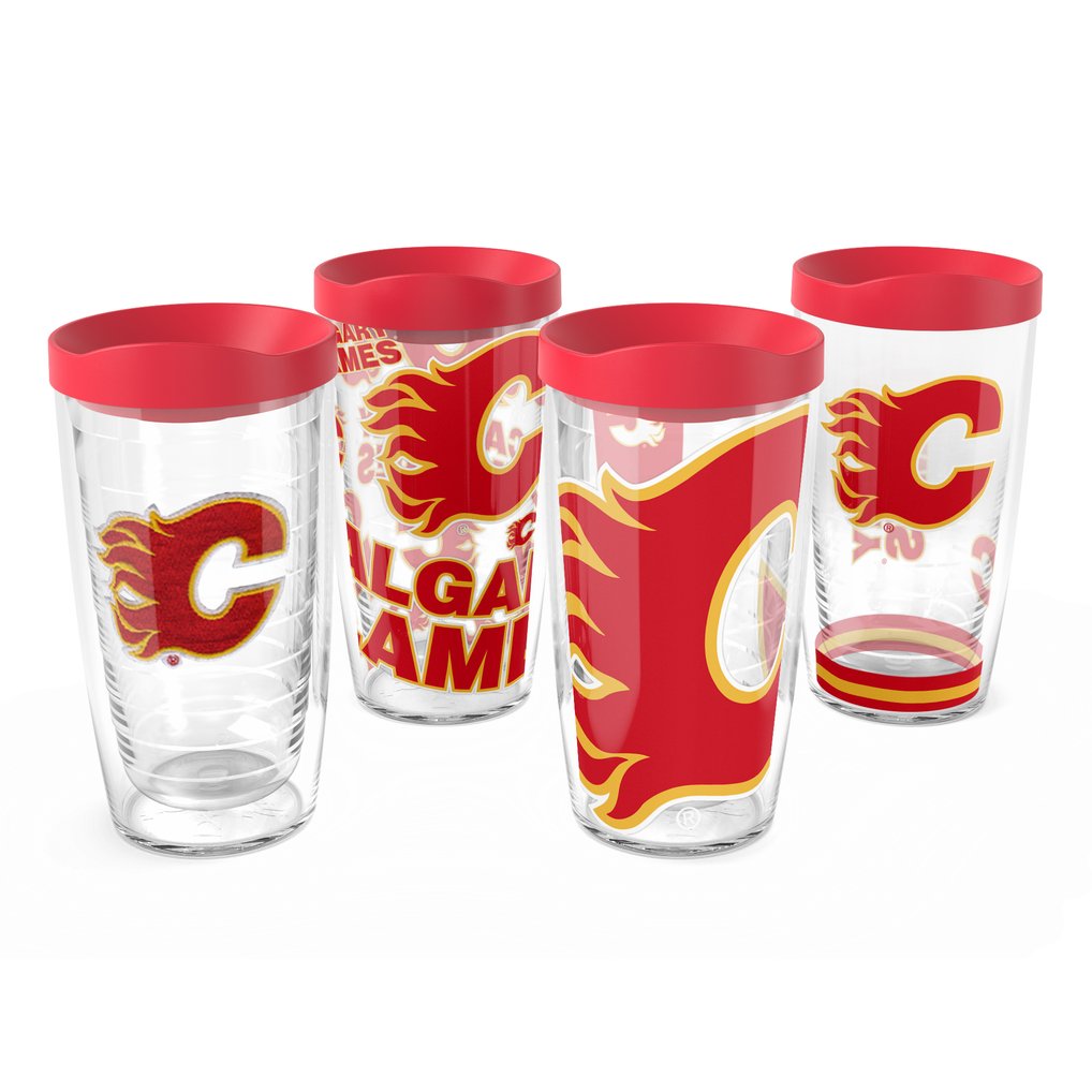 Calgary Flames Tervis Four-Pack 16oz. Classic Tumbler Set