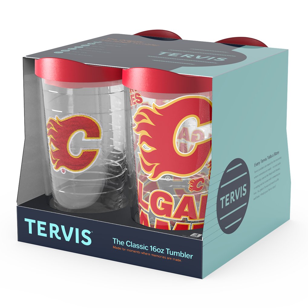 Calgary Flames Tervis Four-Pack 16oz. Classic Tumbler Set