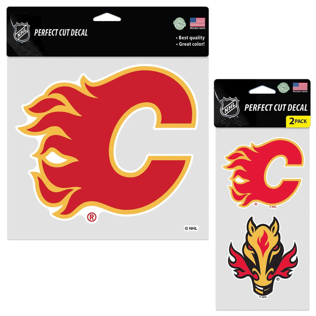 Calgary Flames WinCraft Three-Pack Perfect Cut Decal Sheet
