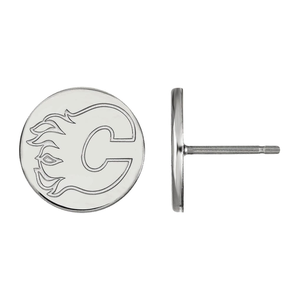 Calgary Flames Women's Sterling Silver XS Post Earrings