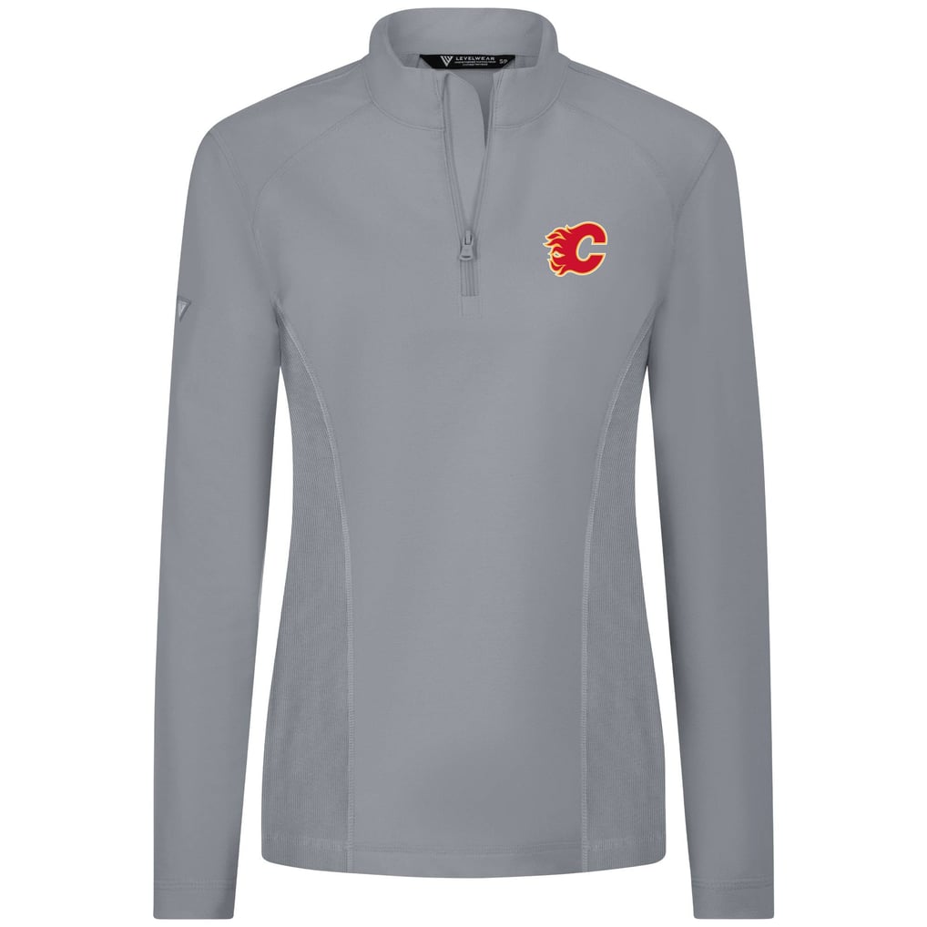  Calgary Flames Levelwear Women's  Upright Quarter-Zip Pullover - Gray