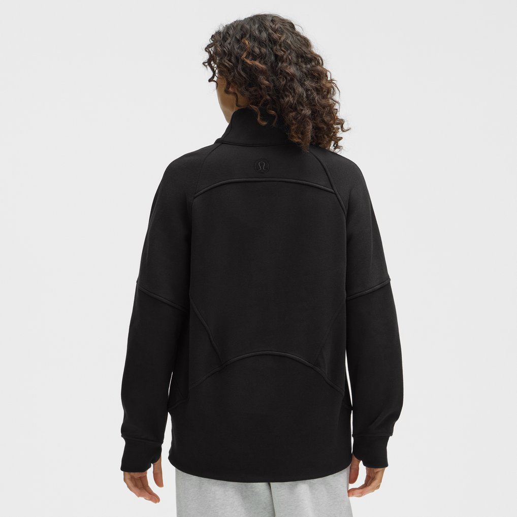  Calgary Flames lululemon Women's Long Scuba Oversized Half-Zip Funnel Neck - Black