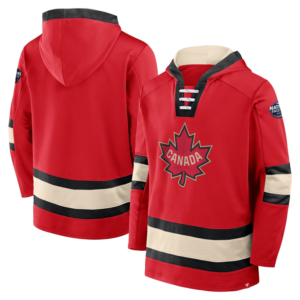 Canada Fanatics 2025 4 Nations Face-Off Inside Line Pullover Hoodie - Athletic Red