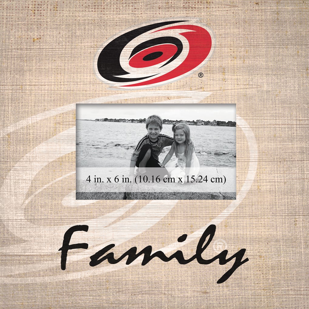 Carolina Hurricanes 10'' x 10'' Burlap Pattern Frame