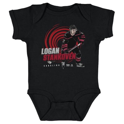 Logan Stankoven Carolina Hurricanes 500 Level Infant  Bodysuit - Black