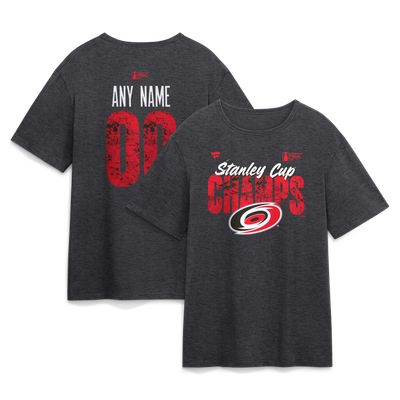 Carolina Hurricanes 2026 Stanley Cup Champions Custom Tri-Blend T-Shirt - Charcoal