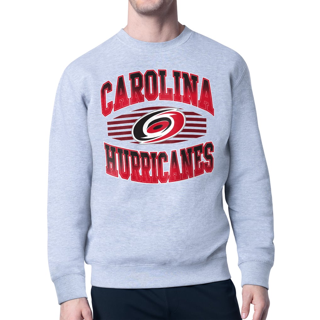 Carolina Hurricanes Starter Team Grit Graphic Fleece Pullover Sweatshirt - Gray