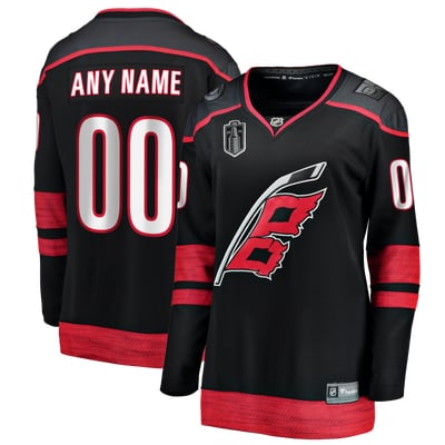  Carolina Hurricanes Fanatics Women's 2026 Stanley Cup Final Home Breakaway Custom Jersey - Black