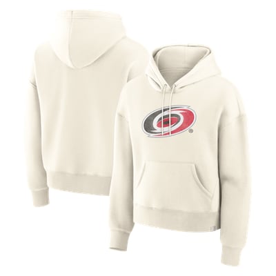 Carolina Hurricanes Fanatics Women's Distressed Logo Hoodie - Cream