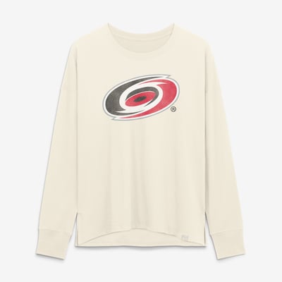 Carolina Hurricanes Fanatics Women's Distressed Logo Long Sleeve T-Shirt - Cream