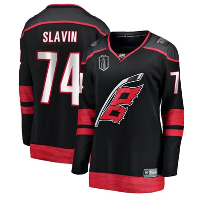 Jaccob Slavin Carolina Hurricanes Fanatics Women's 2026 Stanley Cup Final Home Breakaway Jersey - Black