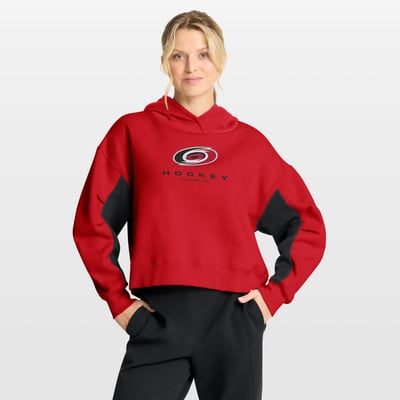 Carolina Hurricanes Fanatics Women's Back Check Boxy Hoodie - Red