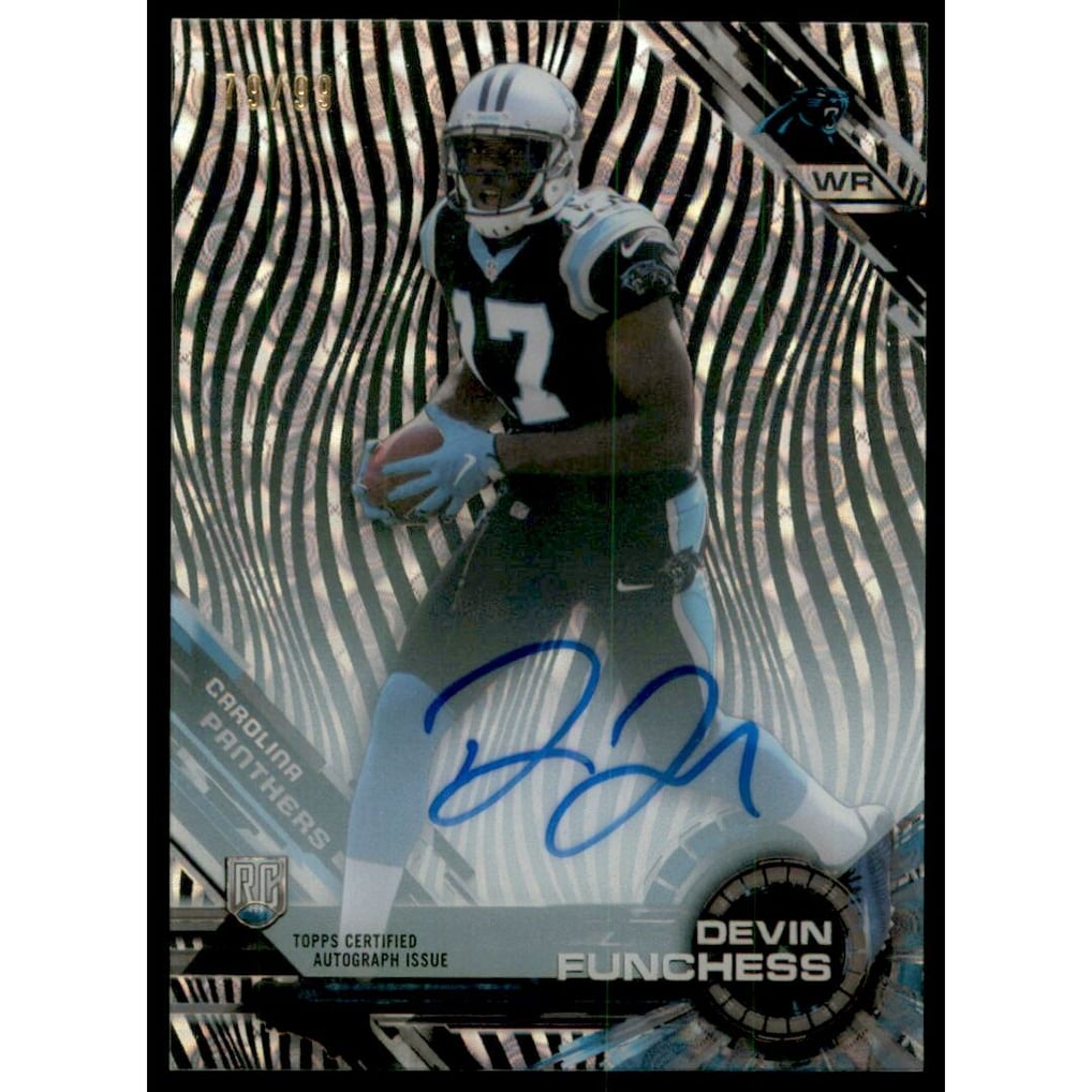 2015 Topps High Tek Autographs Tidal Diffractor #86 Devin Funchess