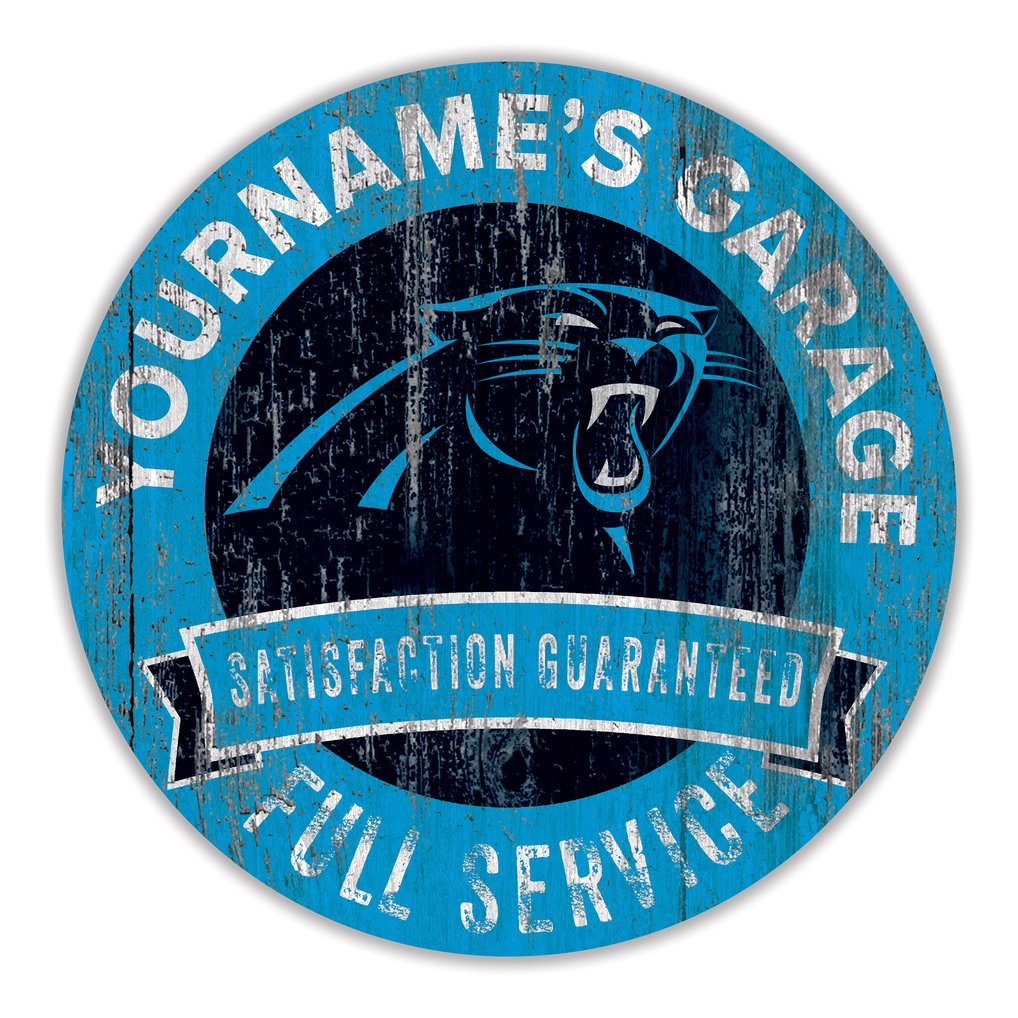 Carolina Panthers 16" Customizable Garage Circle