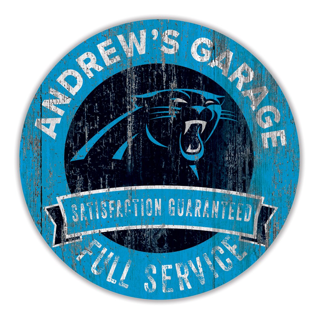 Carolina Panthers 16" Customizable Garage Circle