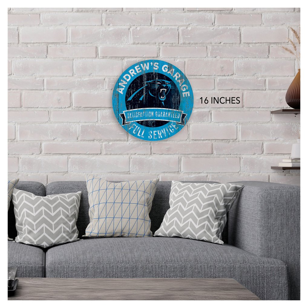 Carolina Panthers 16" Customizable Garage Circle