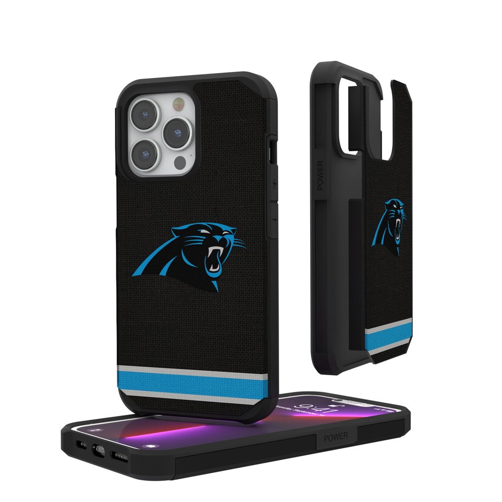 Carolina Panthers iPhone Rugged Stripe Design Case