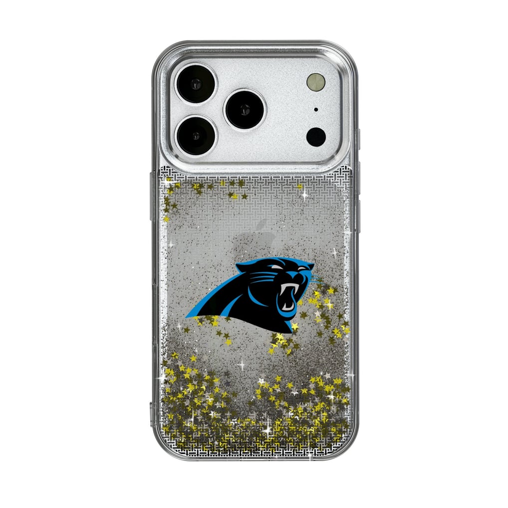 Carolina Panthers Linen Logo iPhone Glitter Case