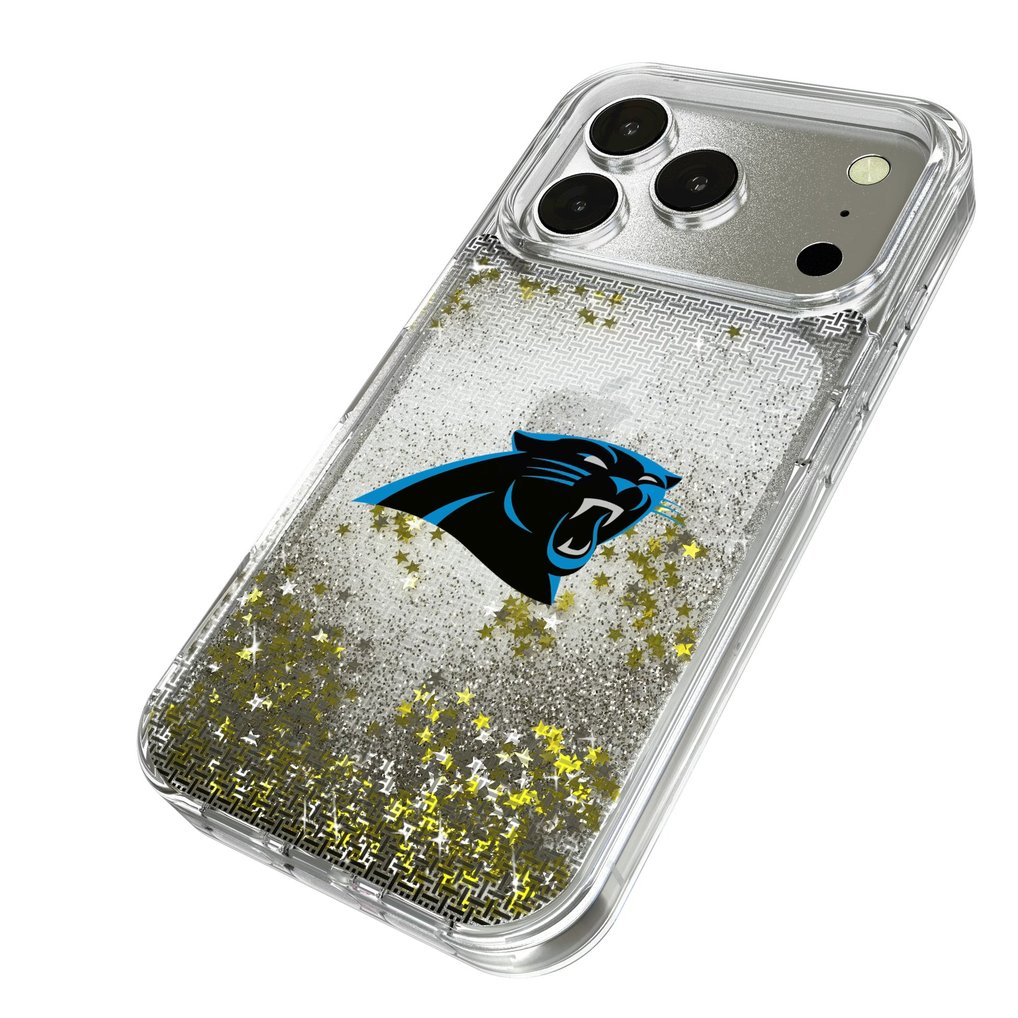 Carolina Panthers Linen Logo iPhone Glitter Case