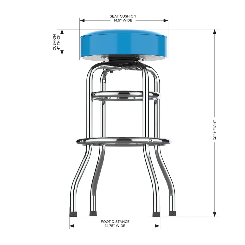  Carolina Panthers Imperial Team Chrome Bar Stool