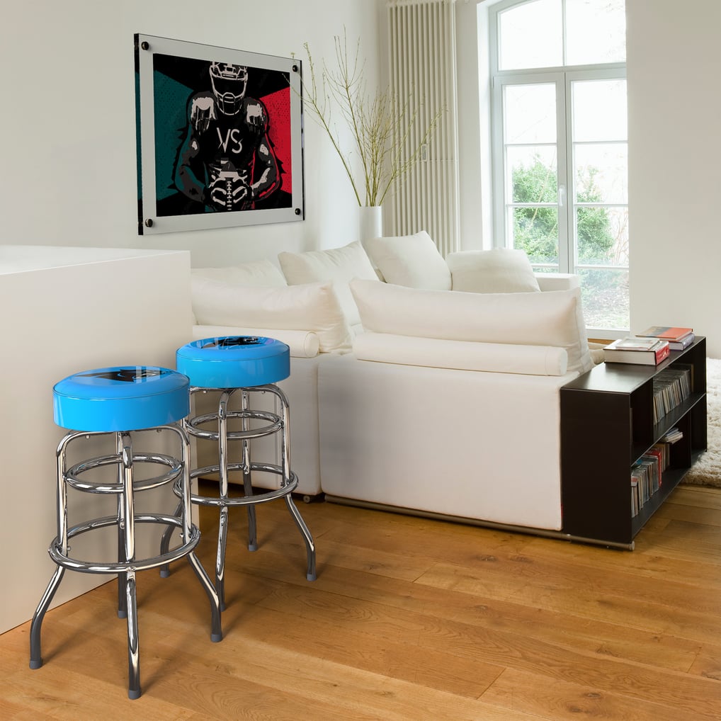  Carolina Panthers Imperial Team Chrome Bar Stool