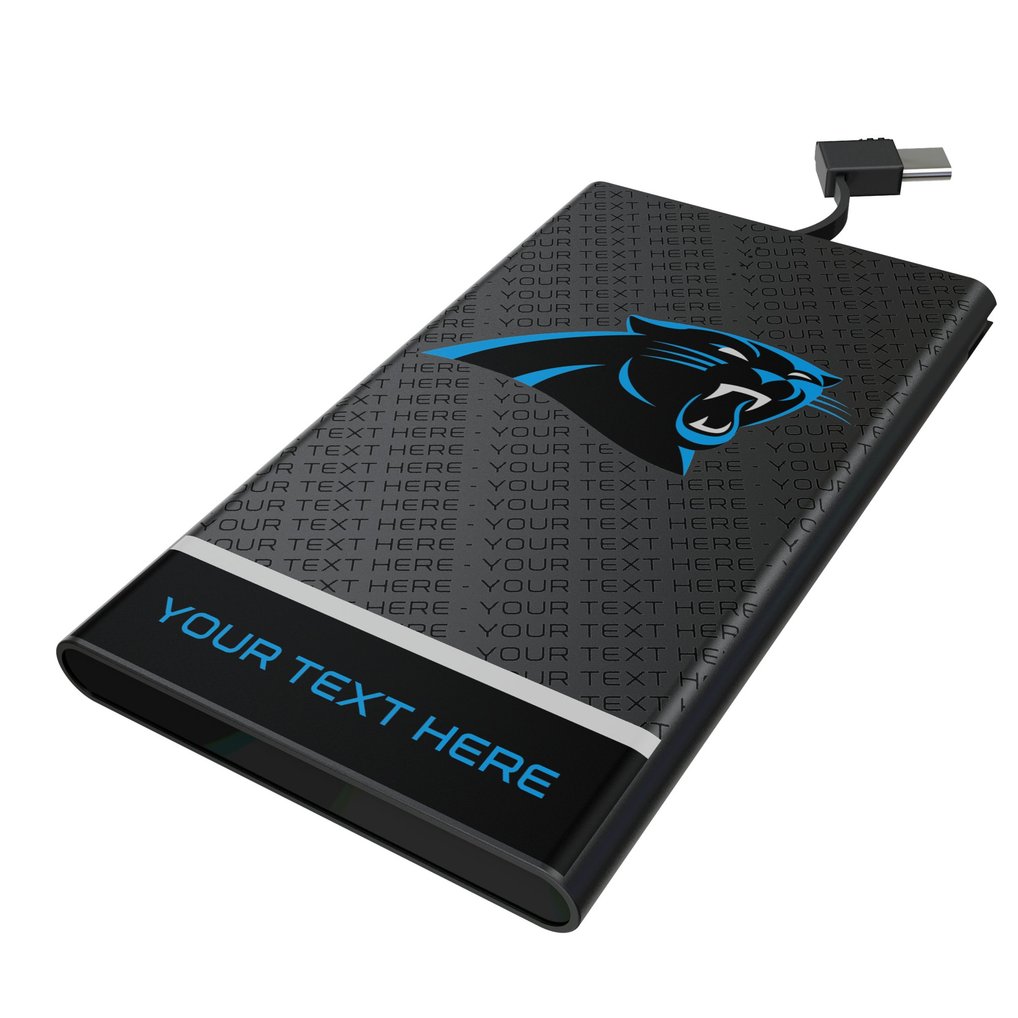 Carolina Panthers Keyscaper Personalized 5000mAh Flat Powerbank