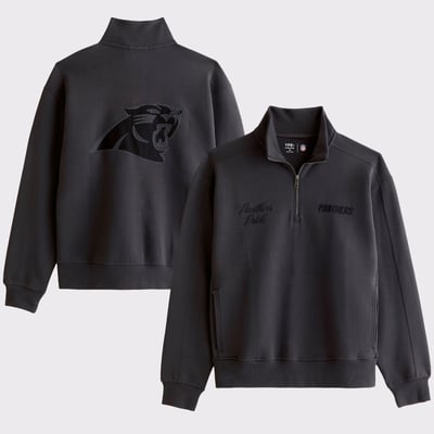 Carolina Panthers Abercrombie & Fitch YPB neoKNIT MAX Half-Zip Top - Black