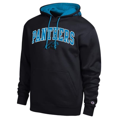  Carolina Panthers Champion Contrast Hoodie - Black/Blue