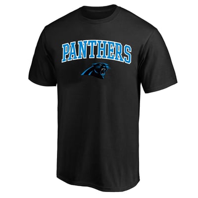Carolina Panthers Fanatics Big & Tall Arch Logo T-Shirt - Black