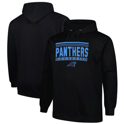 Carolina Panthers Fanatics Big & Tall Pop Pullover Hoodie - Black