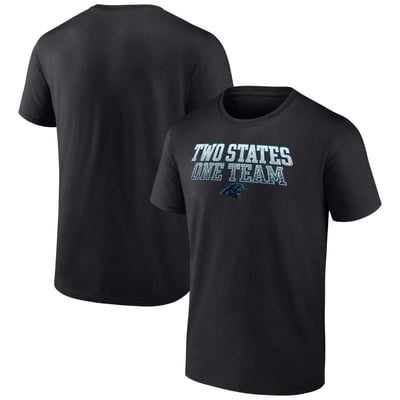 Carolina Panthers Fanatics Big & Tall Two States One Team Statement T-Shirt - Black