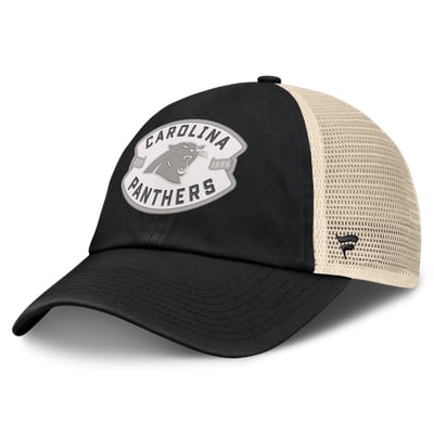 Carolina Panthers Fanatics Placard Trucker Adjustable Hat - Black