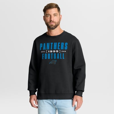 Carolina Panthers Fanatics Powerful Throw Legacy Pullover Sweatshirt - Black