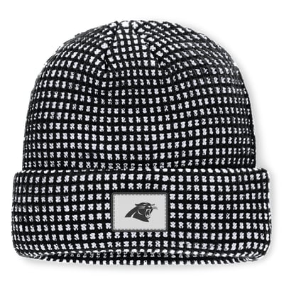Carolina Panthers Fanatics Scheme Cuffed Knit Hat - Black/White