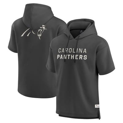 Carolina Panthers Fanatics Elements Future Ground Lettering Short Sleeve Pullover Hoodie - Charcoal