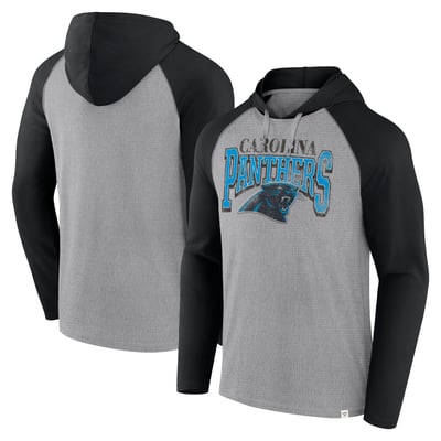 Carolina Panthers Fanatics Under Center Long Sleeve Hoodie T-Shirt - Gray/Black