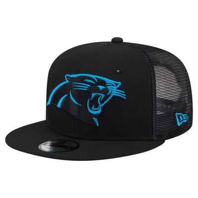  Carolina Panthers New Era Core Team 9FIFTY Trucker Snapback Hat - Black