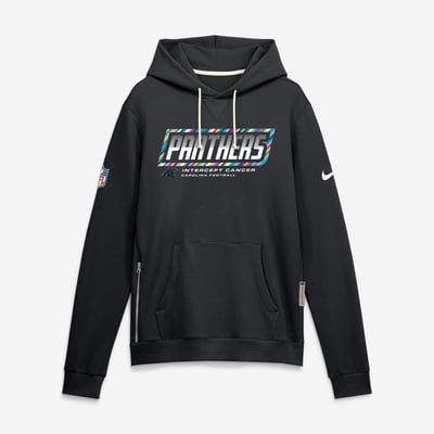 Carolina Panthers Nike 2026 NFL Crucial Catch Sideline Standard Issue Dri-FIT Pullover Hoodie - Black
