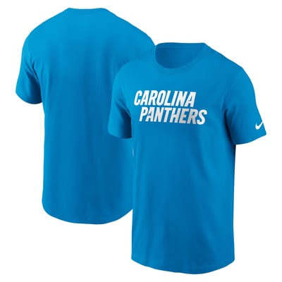 Carolina Panthers Nike Primetime Wordmark Essential T-Shirt - Blue