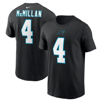Tetairoa McMillan Carolina Panthers Nike Name & Number T-Shirt - Black