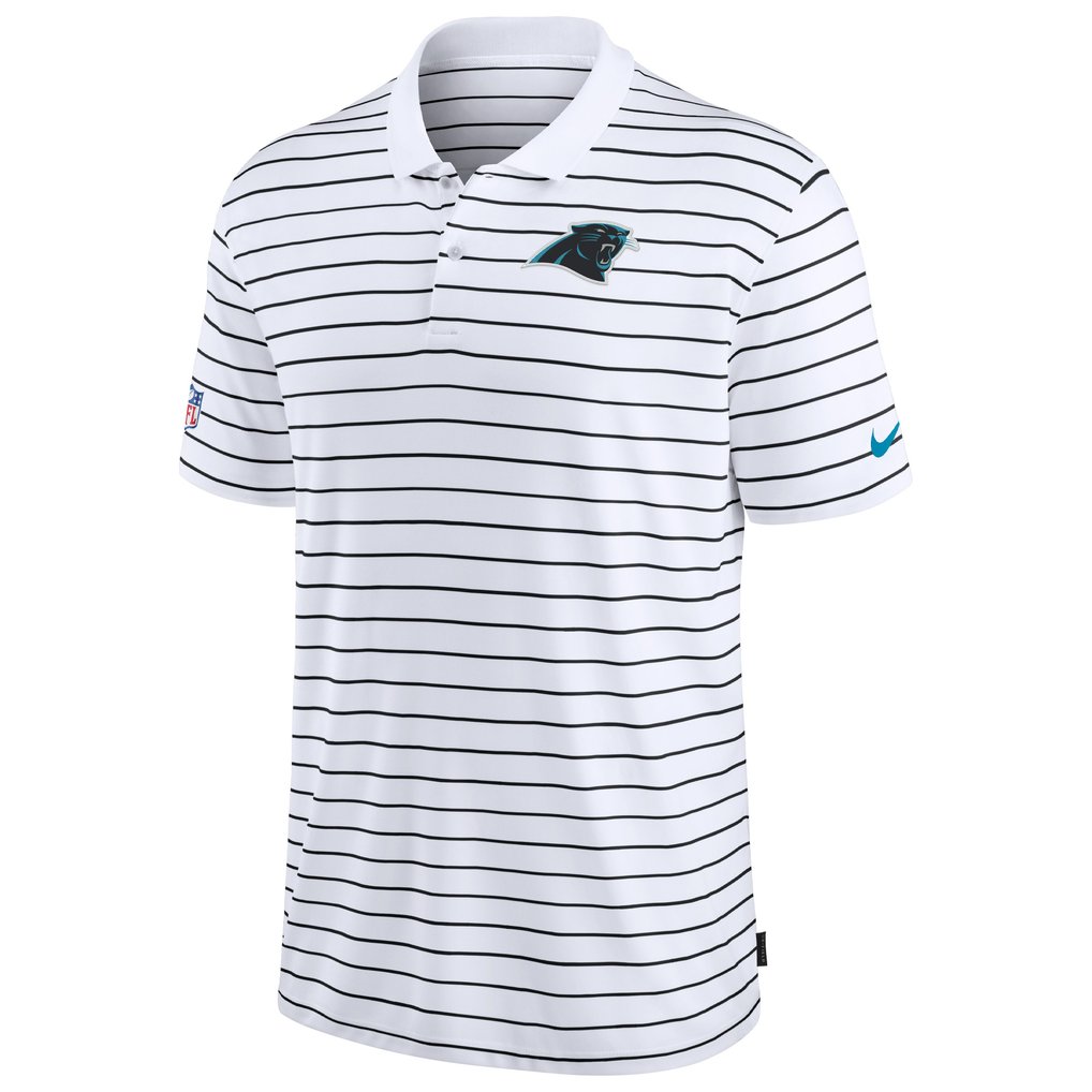 Carolina Panthers Nike Sideline Lock Up Victory Performance Polo - White