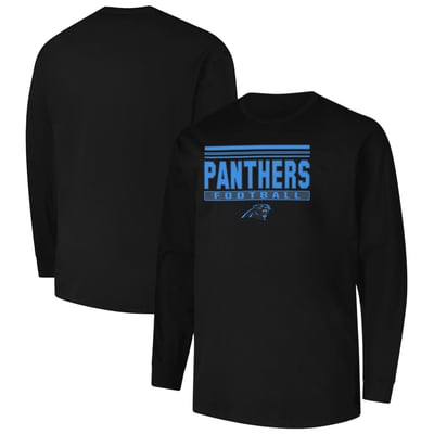  Carolina Panthers Profile Big & Tall Pop Long Sleeve T-Shirt - Black
