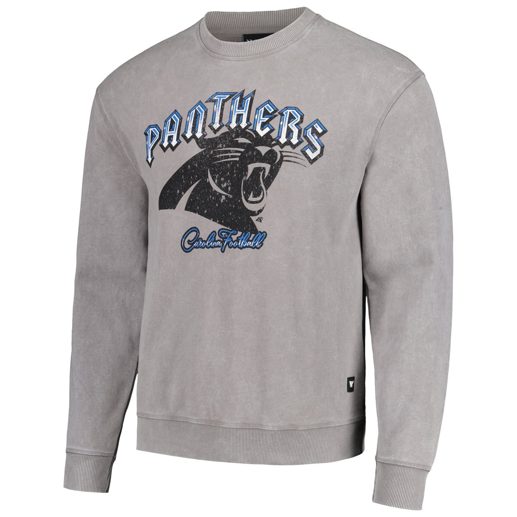 Carolina Panthers The Wild Collective Unisex Distressed Pullover Sweatshirt - Gray