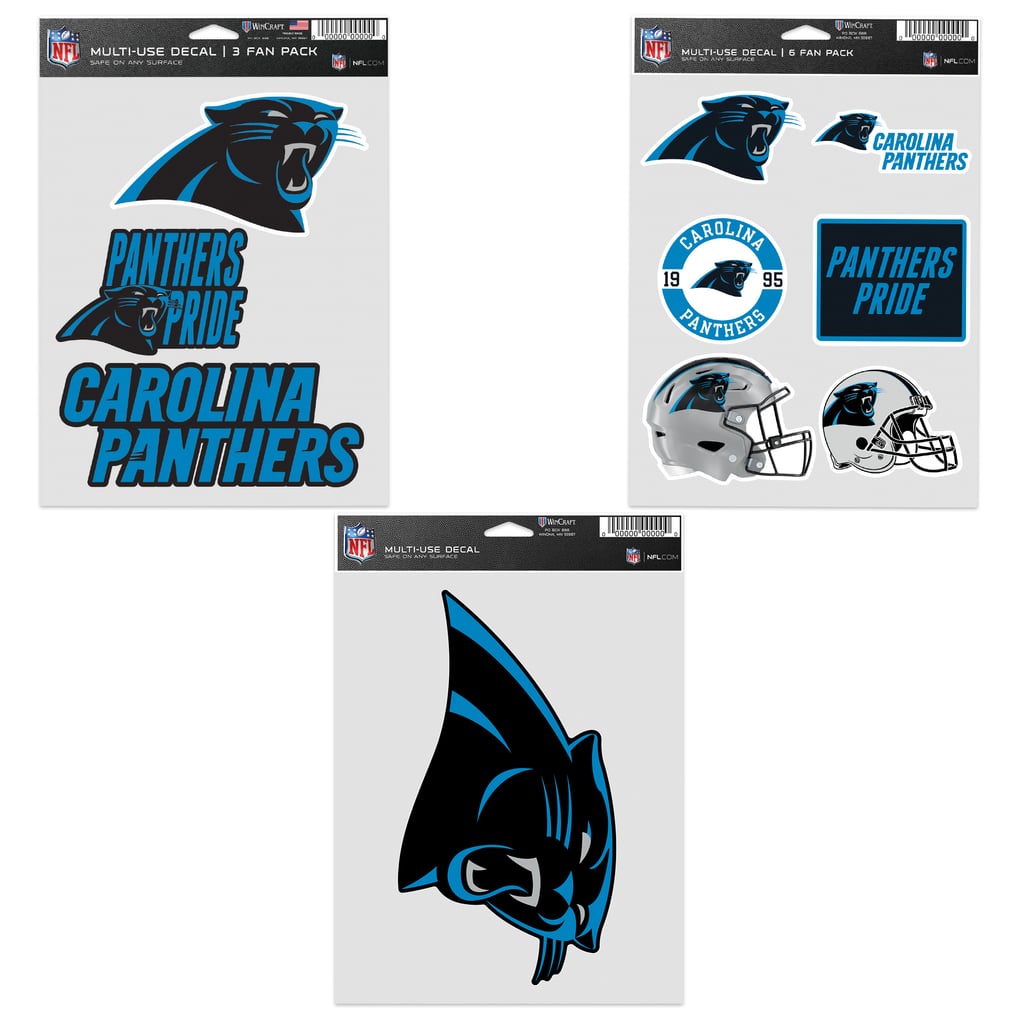 Carolina Panthers WinCraft Three-Pack Fan Decal Set