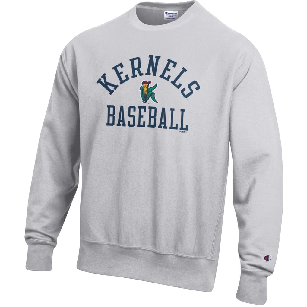 Cedar Rapids Kernels Champion Baseball Reverse Weave Pullover Sweatshirt - Gray