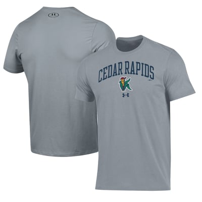 Cedar Rapids Kernels Under Armour Performance T-Shirt - Gray