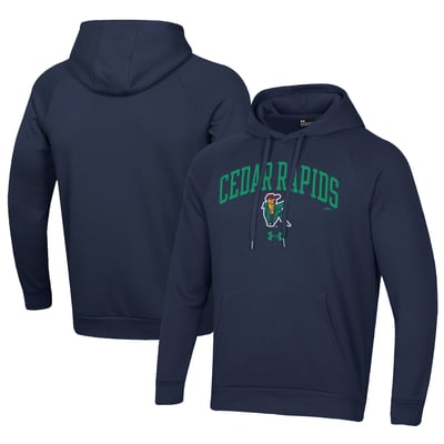 Cedar Rapids Kernels Under Armour All Day Fleece Pullover Hoodie - Navy